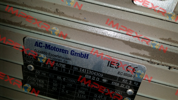 FCPA 100LA-6/PHE S/N: 1411304309   - not available, alternative -IE3AC13S6004  AC Motoren