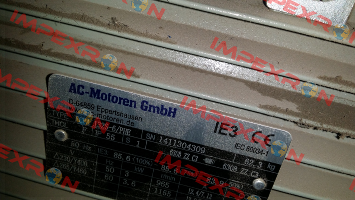 FCPA 132S-6/PHE obsolete, replaced by IE3AC13S6004  AC Motoren