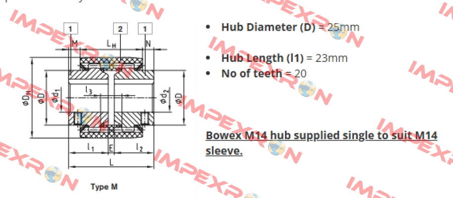 BOWEX-M14-HUB KTR