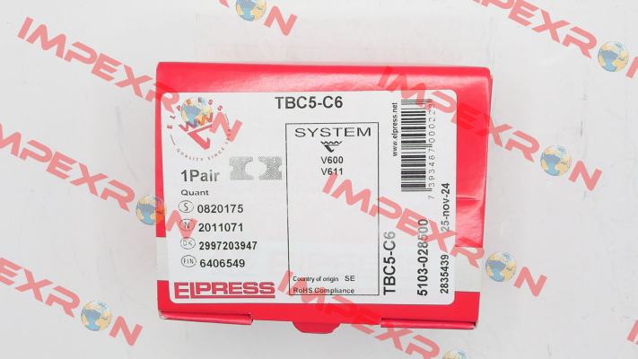 p/n: 5103-028500, Type: TBC5-C6 Elpress