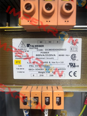 OCM0500809553 Italweber Elettra