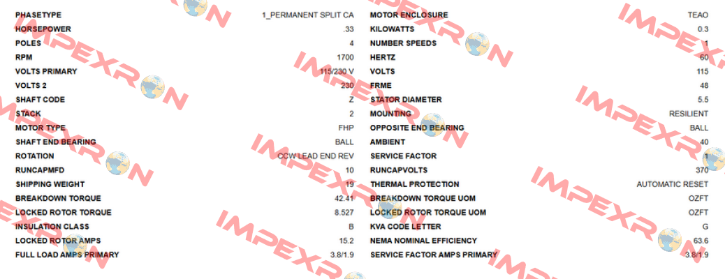 K55HXLKY-3773 Us Motor
