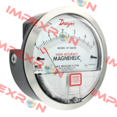 Art.-Nr.: 01-20.SKALA (4 ... 0 ... 4 inch of water) Magnehelic