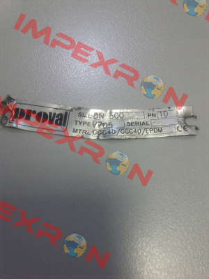 Type: V705 GGG40/GGG40/EPDM DN500  Proval