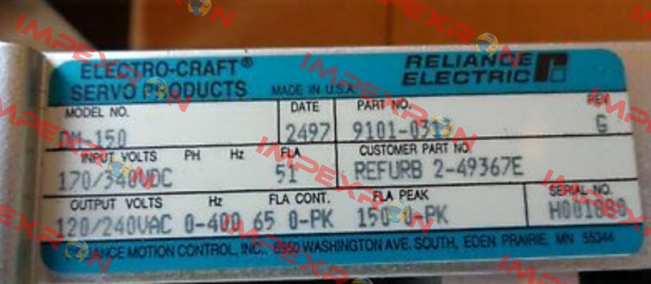 DM-150 (9101-0313) oem ElectroCraft