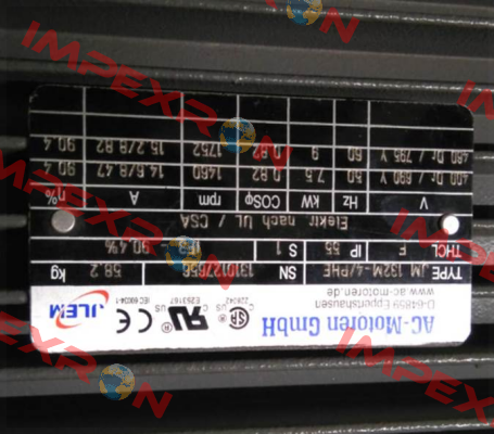 JM-132M-4/PHE / alternative FCA 132 M-4 / PHE B5 / UL AC Motoren