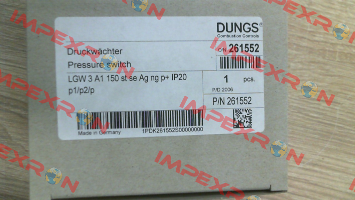 261552 / LGW 3A1 150 stse Ag ng p+IP20 p1/p2/p Dungs