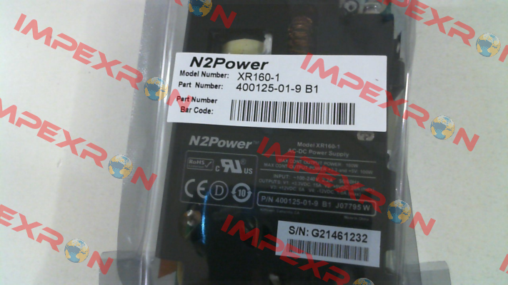 Model XR160-1, P/N: 400125-01-9 n2power