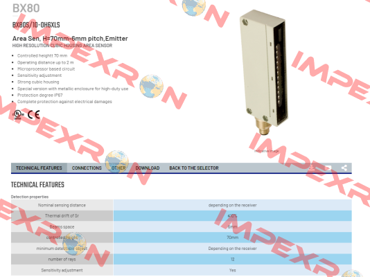 BX80S/10-0H6XLS Micro Detectors / Diell (now Datasensing)