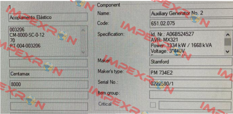 PN: 7600 / 004S-08000-GUEL-031891 CENTAMAX